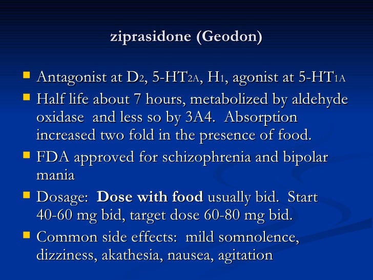 Geodon Reviews For Depression