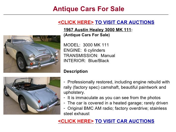 Antique Cars For Sale