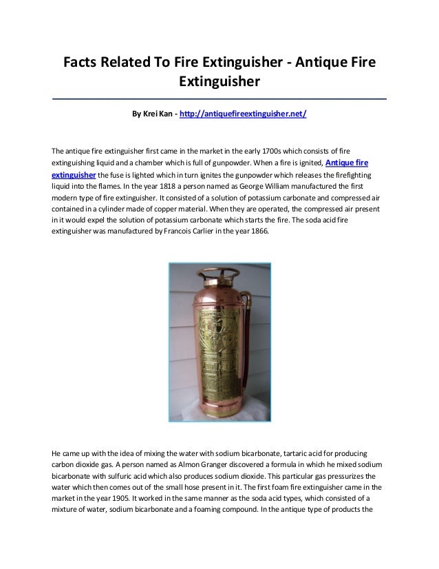 Antique fire extinguisher