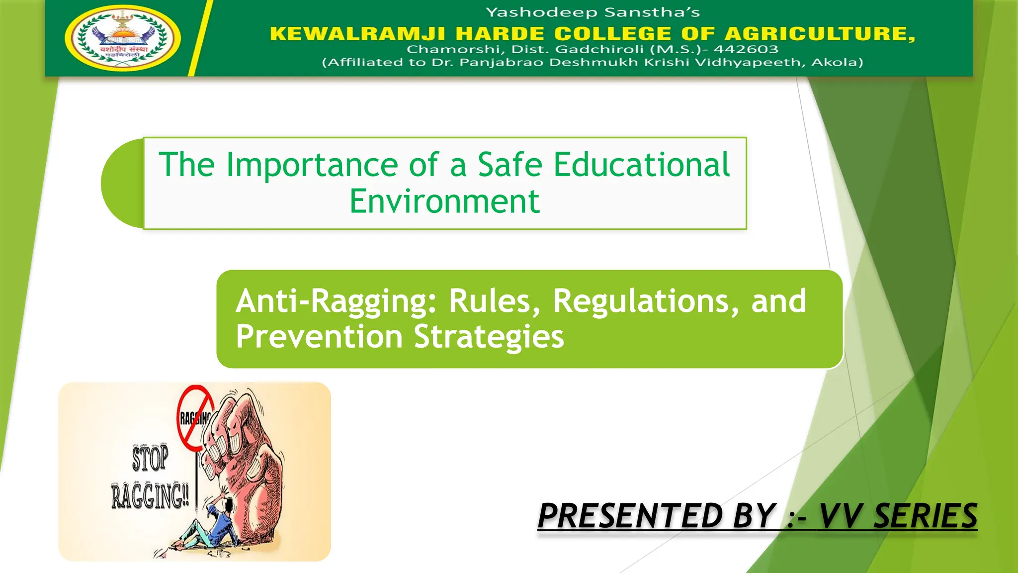 Anti Ragging ppt for making students informed.pptx
