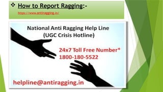 Anti Ragging ppt for making students informed.pptx