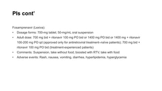 Lexiva Antiretroviral therapy for hiv infection | PPTX