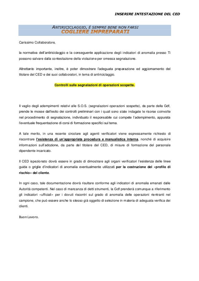 Antiriciclaggio Dichiarazione Di Vincita