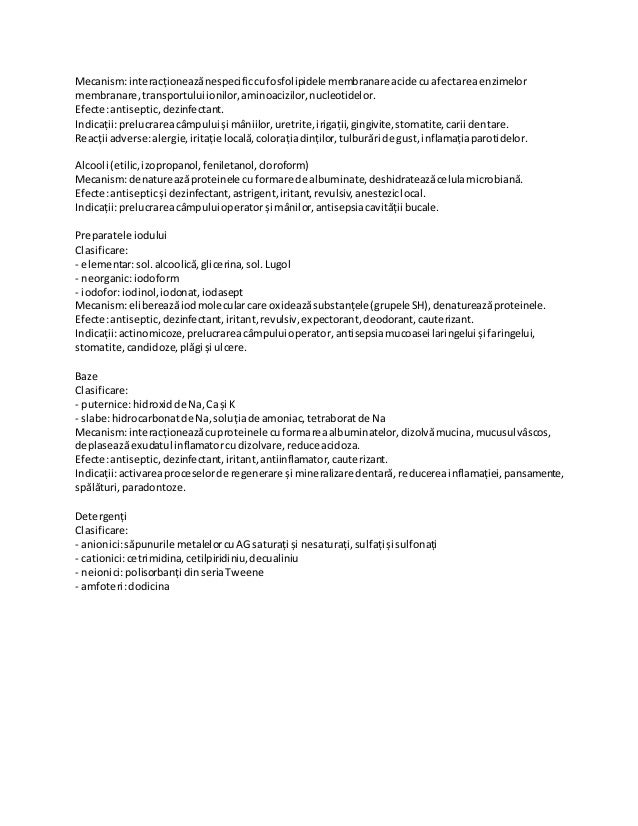 Farmacologie Antiseptice È™i Dezinfectante