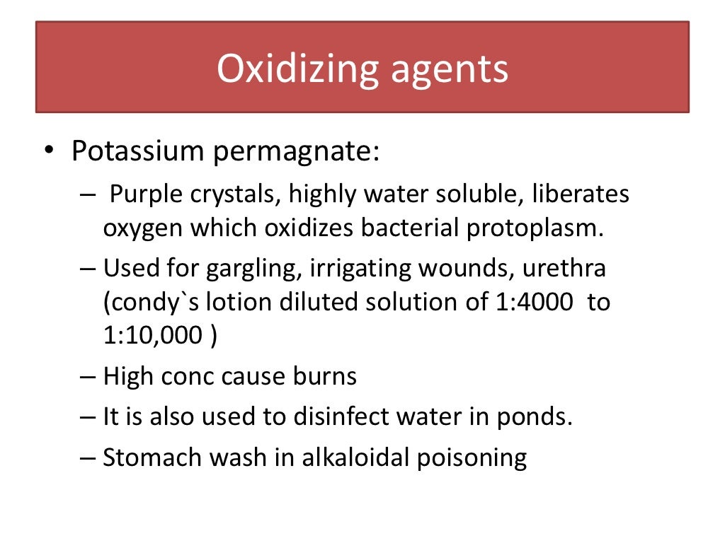 Antiseptics and disinfectants