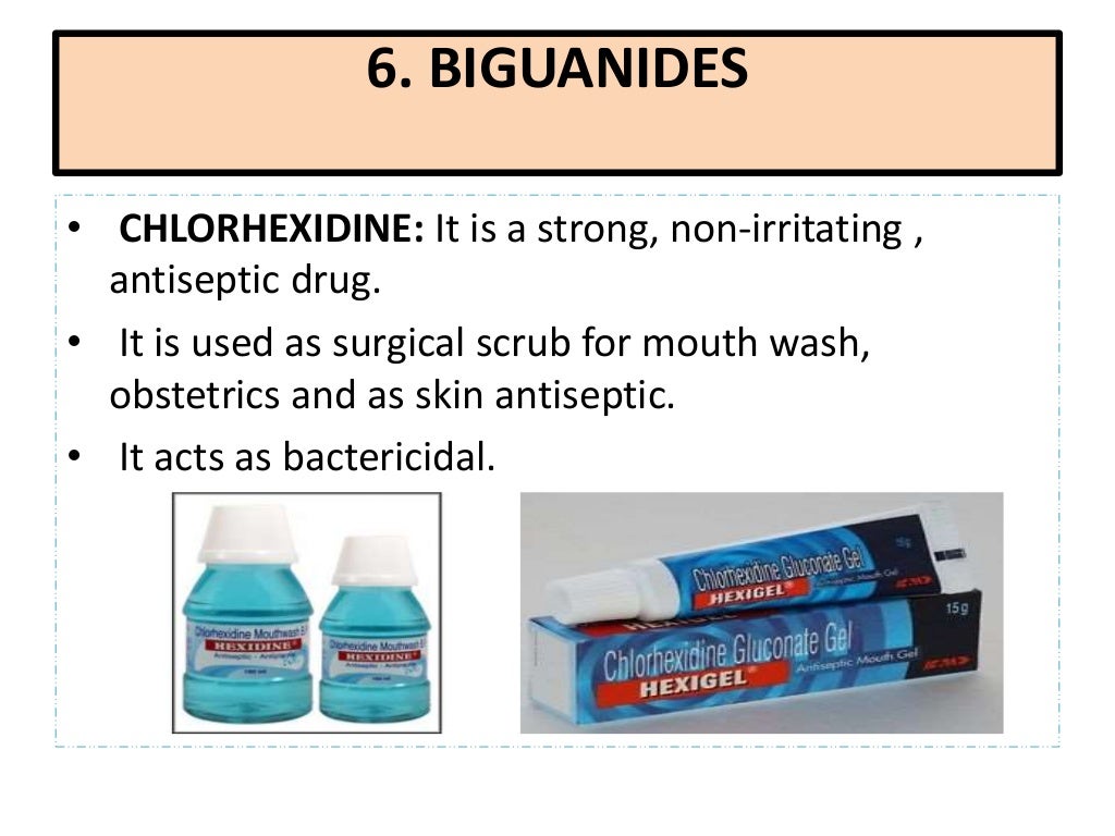 Antiseptics, disinfectants