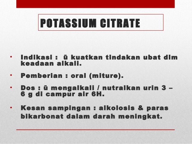 ANTISEPTIK URINARI, ANTIBIOTIK & BAHAN ALTERASI pH