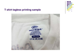 T shirt tagless printing sample
 