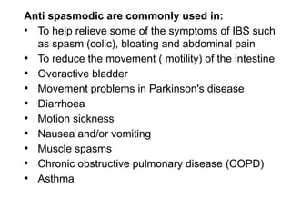 Antispasmodicdrugs - Antispasmodicdrugs - Antispasmodicdrugs.pptx
