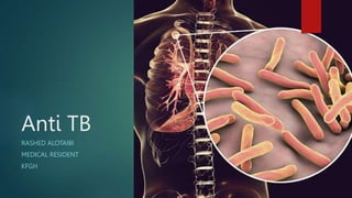 Anti TB
RASHED ALOTAIBI
MEDICAL RESIDENT
KFGH
 