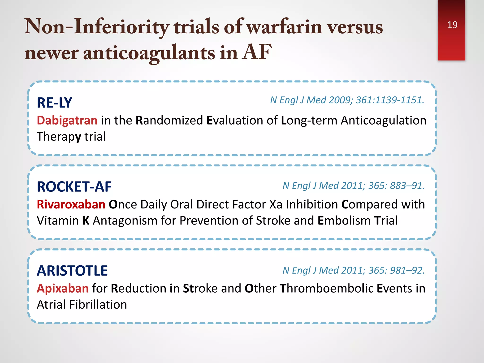 Novel Oral Anticoagulants for Stroke Prevention in Patients With Atrial ...