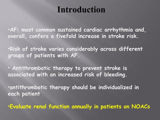 Antithrombotic therapy in AF | PPT