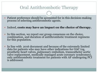 Antithrombotic therapy in patients with atrial | PPTX