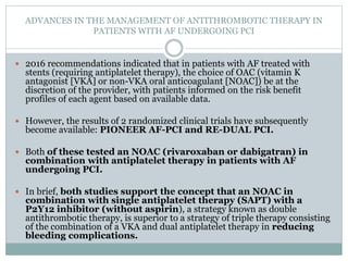 Antithrombotic therapy in patients with atrial | PPTX
