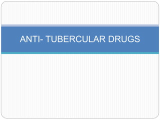 ANTI- TUBERCULAR DRUGS
 