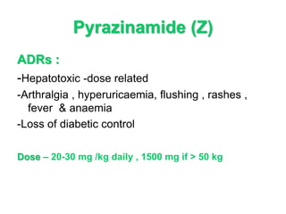Antitubercular drugs and management of TB.ppt