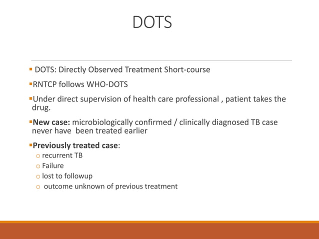 Anti tuberculosis therapy ( att) | PPTX