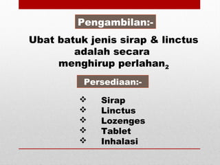 Antitusif Agen Mukolitik