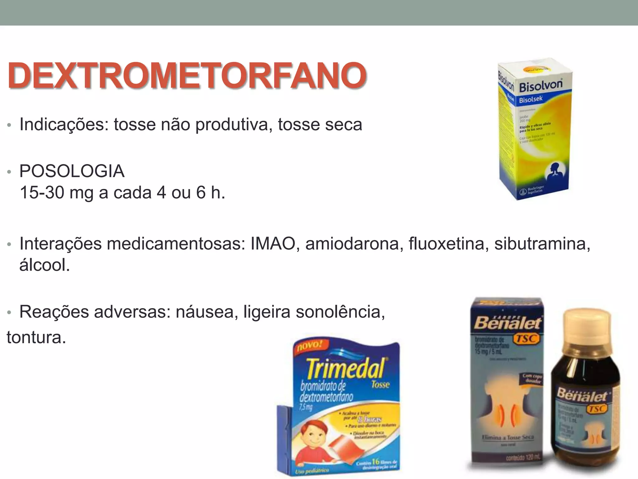 Antitussígenos e expectorantes | PPT
