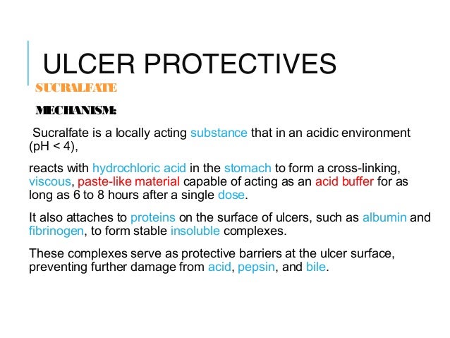 Sucralfate (Carafate) A Pepsin Inhibitor Acts By