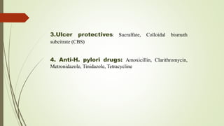 Ulcerease Substitute DRUGS IN TEREATMENT OF ULCER | PPTX