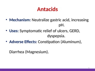 Anti Ulcer Drugs or Anti Ulcer Agents PPT | PPTX