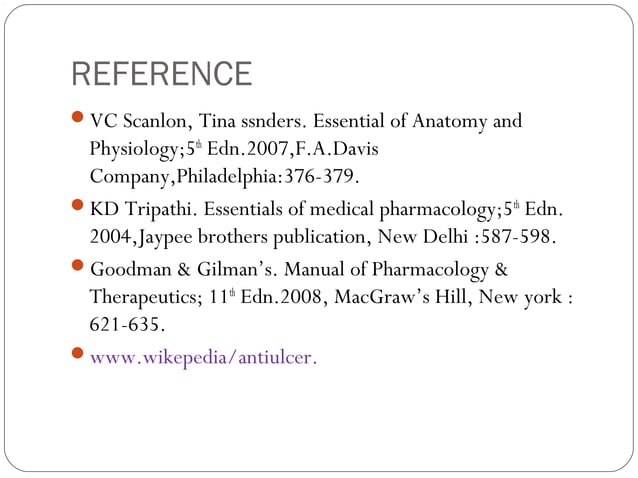 Anti ulcer drugs classification | PPT | Digestive Disorders | Diseases ...