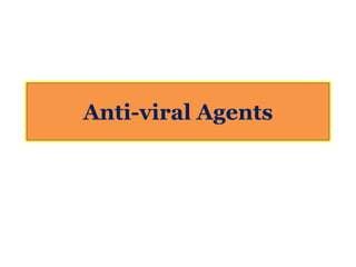 Anti-viral Agents
 