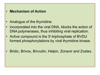 Zostex Antiviral Drugs and their mechanism of action | PDF