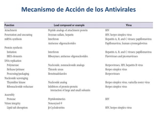 Mecanismo de Acción de los Antivirales

 