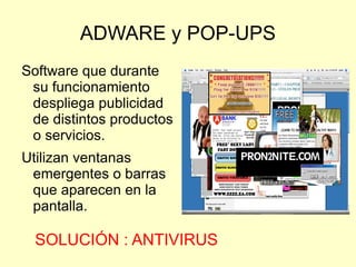 MALWARE La palabra Malware proviene de “malicious software” (software malicioso)