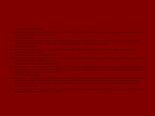 • VIRUS DE PROGRAMAS:
Comúnmente infectan archivos con extensiones .EXE, .COM, .OVL, .DRV, .BIN, .DLL, y .SYS., los dos primeros son atacados más
frecuentemente por que se utilizan mas.
• VIRUS DE BOOT:
Son virus que infectan sectores de inicio y booteo (Boot Record) de los diskettes y el sector de arranque maestro (Master Boot
Record) de los discos duros; también pueden infectar las tablas de particiones de los discos.
• VIRUS RESIDENTES:
Se colocan automáticamente en la memoria de la computadora y desde ella esperan la ejecución de algún programa o la
utilización de algún archivo.
• VIRUS DE ENLACE O DIRECTORIO:
Modifican las direcciones que permiten, a nivel interno, acceder a cada uno de los archivos existentes, y como consecuencia no es
posible localizarlos y trabajar con ellos.
• VIRUS MUTANTES O POLIMORFICOS:
Son virus que mutan, es decir cambian ciertas partes de su código fuente haciendo uso de procesos de encriptación y de la misma
tecnología que utilizan los antivirus. Debido a estas mutaciones, cada generación de virus es diferente a la versión anterior,
dificultando así su detección y eliminación.
• VIRUS FALSO O HOAX:
Los denominados virus falsos en realidad no son virus, sino cadenas de mensajes distribuídas a través del correo electrónico y las
redes. Estos mensajes normalmente informan acerca de peligros de infección de virus, los cuales mayormente son falsos y
cuyo único objetivo es sobrecargar el flujo de información a través de las redes y el correo electrónico de todo el mundo.
• VIRUS MULTIPLES:
Son virus que infectan archivos ejecutables y sectores de booteo simultáneamente, combinando en ellos la acción de los virus de
programa y de los virus de sector de arranque.
 