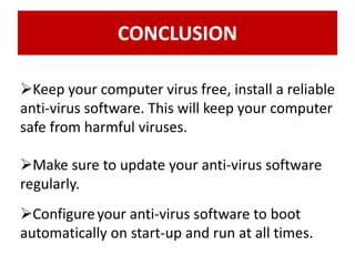 Antivirus And Malware Protection | PPTX