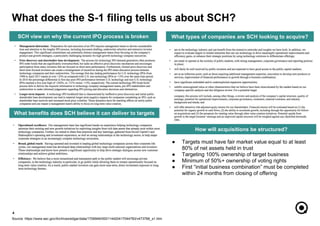4
Source: https://www.sec.gov/Archives/edgar/data/1706946/000114420417044783/v473766_s1.htm
SCH view on why the current IPO process is broken
What benefits does SCH believe it can deliver to targets
What types of companies are SCH looking to acquire?
How will acquisitions be structured?
● Targets must have fair market value equal to at least
80% of net assets held in trust
● Targeting 100% ownership of target business
● Minimum of 50%+ ownership of voting rights
● First “initial business combination” must be completed
within 24 months from closing of offering
What does the S-1 filing tells us about SCH?
 