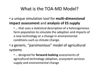 Antle j. trade off analysis minimum data july 2011