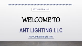 ANT LIGHTING LLC
WELCOME TO
www.antlightingllc.com
 