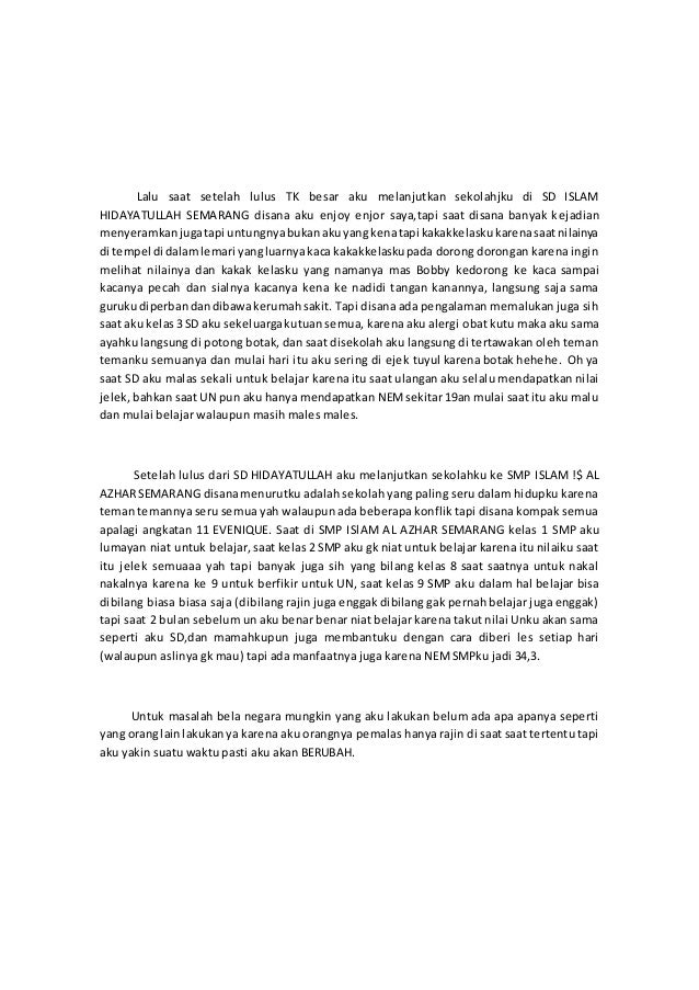 Antologi Karya Siswa Tugas Pendidikan Kewarganegaraan