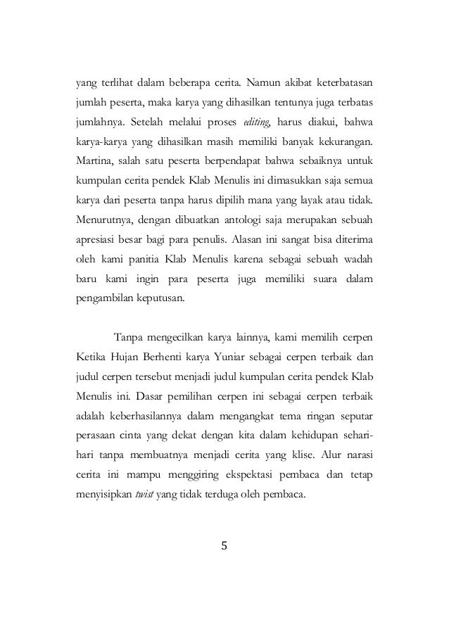 Antologi Cerpen Klab Menulis