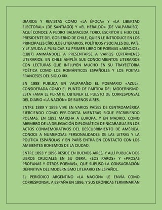 DIARIOS Y REVISTAS COMO «LA ÉPOCA» Y «LA LIBERTAD
ELECTORAL» (DE SANTIAGO) Y «EL HERALDO» (DE VALPARAÍSO).
AQUÍ CONOCE A P...