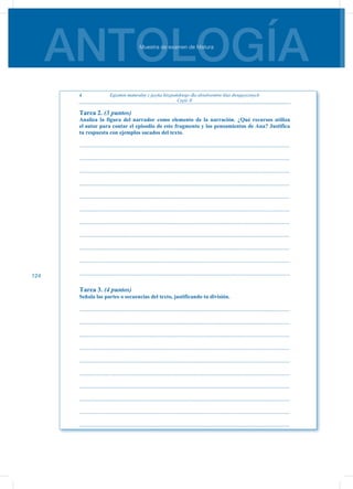 ANTOLOGÍAMuestra de examen de Matura
124
 