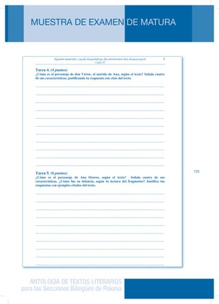 ANTOLOGÍA DE TEXTOS LITERARIOS
para las Secciones Bilingües de Polonia
MUESTRA DE EXAMEN DE MATURA
125
 