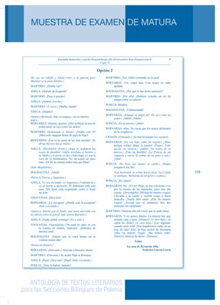 ANTOLOGÍA DE TEXTOS LITERARIOS
para las Secciones Bilingües de Polonia
MUESTRA DE EXAMEN DE MATURA
129
 