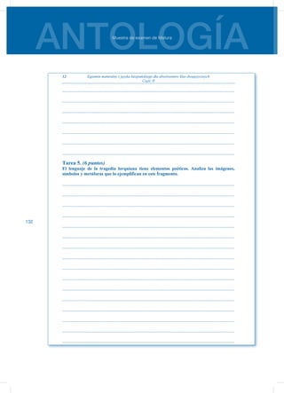ANTOLOGÍAMuestra de examen de Matura
132
 