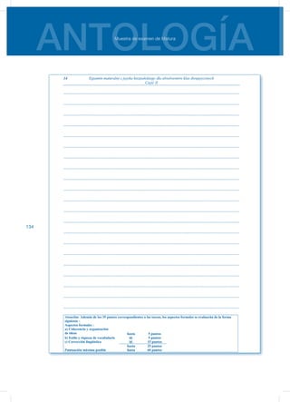 ANTOLOGÍAMuestra de examen de Matura
134
 