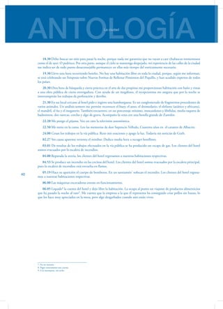 ANTOLOGÍALa ciudad
40
18.30 Debo buscar un sitio para pasar la noche, porque nada me garantiza que no vayan a caer chubascos tormentosos
como el de ayer. O pedrisco. Por otra parte, aunque el cielo se mantenga despejado, mi experiencia de las calles de la ciudad
me indica ser de todo punto desaconsejable permanecer en ellas más tiempo del estrictamente necesario.
19.30 Llevo una hora recorriendo hoteles. No hay una habitación libre en toda la ciudad, porque, según me informan,
se está celebrando un Simposio sobre Nuevas Formas de Rellenar Pimientos del Piquillo, y han acudido expertos de todos
los países.
20.30 Otra hora de búsqueda y cierta práctica en el arte de dar propinas me proporcionan habitación con baño y vistas
a una obra pública de cierta envergadura. Con ayuda de un megáfono, el recepcionista me asegura que por la noche se
interrumpirán los trabajos de perforación y derribo.
21.30 En un local cercano al hotel pido e ingiero una hamburguesa. Es un conglomerado de fragmentos procedentes de
varios animales. Un análisis somero me permite reconocer el buey, el asno, el dromedario, el elefante (asiático y africano),
el mandril, el ñu y el megaterio. También encuentro, en un porcentaje mínimo, moscardones y libélulas, media raqueta de
badminton, dos tuercas, corcho y algo de grava. Acompaño la cena con una botella grande de Zumifot.
22.20 Me pongo el pijama. Veo un rato la televisión autonómica.
22.50 Me meto en la cama. Leo las memorias de don Soponcio Velludo, Cuarenta años en el catastro de Albacete.
24.00 Cesan los trabajos en la vía pública. Rezo mis oraciones y apago la luz. Todavía sin noticias de Gurb.
02.27 Sin causa aparente revienta el minibar. Dedico media hora a recoger botellines.
03.01 De resultas de los trabajos efectuados en la vía pública se ha producido un escape de gas. Los clientes del hotel
somos evacuados por la escalera de incendios.
04.00 Reparada la avería, los clientes del hotel regresamos a nuestras habitaciones respectivas.
04.53 Se produce un incendio en las cocinas del hotel. Los clientes del hotel somos evacuados por la escalera principal,
pues la escalera de incendios está envuelta en llamas.
05.19 Hace su aparición el cuerpo de bomberos. En un santiamén7
sofocan el incendio. Los clientes del hotel regresa-
mos a nuestras habitaciones respectivas.
06.00 Las máquinas excavadoras entran en funcionamiento.
06.05 Liquido8
la cuenta del hotel y dejo libre la habitación. La ocupa al punto un viajante de productos alimenticios
que ha pasado la noche al raso9
. Me cuenta que la empresa a la que él representa ha conseguido criar pollos sin hueso, lo
que los hace muy apreciados en la mesa, pero algo desgarbados cuando aún están vivos.
7. En un instante
8. Pagar enteramente una cuenta
9. A la intemperie, sin techo
 