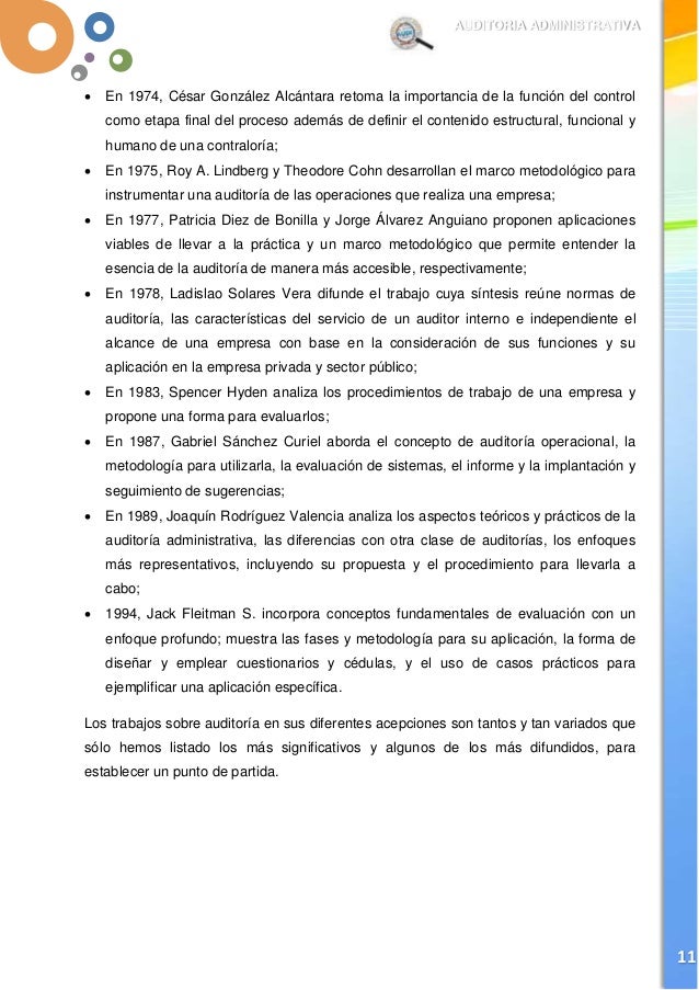 Antologia auditoria administrativa