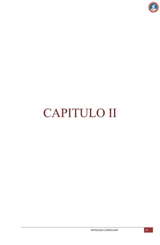 CAPITULO II

ANTOLOGIA CURRICULAR

41

 