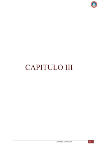 CAPITULO III

ANTOLOGIA CURRICULAR

46

 