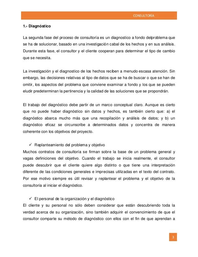 Diagnóstico de la consultoría