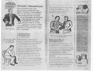 'F'i.~oso:ria
                                                                                                                                     In"t ro d u. e e i 6 n




                         VERDADES FUBDAl1EIlTALES
                         * La reflexión      es UIlaforma
                                                                            Independencia    de Estados Unidos, «estas
                                                                            verdades son evidentes», yes LA
                         especulativa      de pensamiento que
                                                                            REFLEXl.ÓN lo que nos permite hacer
                         busca lo evidente, lo proí'Ulldameme
                                                                            afirmaciones tan contundentes.
                         obvio o, comodicen los filósofos,
                           las características  necesarias                                                                       ~.Ji:¡:_STORI,¡.
                               de la vida humana. La reflexión                                                                   DE LA FILOSOFh
                                es por consiguiente el t.ipo                                                                    Este libro es la hIStoria
                                 de p nSam1ento que busca                                                                       de cómo -105 -filósofos
                                     aquellas   cosas de la vida                                                                se han esforzado por
                                   humana que d ben ser verdad,                                                                 alcanzar la sahiduría.
                           los í'UIlda:mentoso presuposiciones                                                                  Algunos se han vuelto
                                                                                                                                locos. otros se lian
    ¿dónde está esa
                         esenciales de todas nuestr s formas
                                                                                                                                vista ~rsegurdos y
 verda.d fUndaJnenta~?   de ser cotidianas.
                                                                                                                                otros se han convertida
                                                                                                                                en poderosas e -
                                                                                                                                inflUyentes figuras de
                           PROFUNDAS                                                                                            la .políticiEs la.
                           EVIDENCIAS                                           bueno,   por hoy ya hemos tratado   el asunto   historia d la
                                .•......                                                        d.e la filosof:ía
                                                                                                                                prodigiosa curiosidad

                           *    Por ejemplo, si reflexionas unos            MÁS ALLÁ DE LA'
                                                                                                                                humana. Si te:sientes
                                                                                                                                lnsa~fedlo .,
                           instantes, tal vez intuirás que EL TIEMPO DEBE   INFORMACION                                         deSencantado con la
                           TE ER TRES DlMENSIO
                           FUTURO.
                                                  ES: PA ADO, PRESENTE y
                                     También puede llegar a la
                                                                            *   Las preguntas filosóficas figuran entre
                                                                                                                                forma en que el mundo
                                                                                                                                moderno proporcíona
                                                                            las fundamentales de la vida cotidiana. Al
                           conclusión de que U FEL1ClDAD ES EL                                                                 respuesta' a las
                                                                            no ser técnicas, su respuesta no viene dada         grandes prcgun as, v..u
                           PROPÓSITc FlJNDAMEN1AL   DE LA VIDA. No se
                                                                            por los e.'.'¡)erros. Son preguntas que surgen     bien encamínado para
                           llega a estas verdades tras un trabajo de                                                            convertirte en filósofo.
                                                                            de los problemas de la e.'(Ístencia diaria
                           investigación largo y laborioso, y no
                                                                            y pueden parecer tan extrañas y
                           necesitas ser un experto para dar con
                                                                            desconcerrames        que escapan a cualquier
                          ellas. Pero una vez has reflexionado obre
                                                                            e.,xplicación.
                          estas cuestiones verás fue has descubierto
                          algo evidente y sin embargo muy profundo.
                                                                            *   Con todo, algunas personas han
                                                                            intentado hallar respuestas. Al rellexionar en
                           * Algunas    le m esrras acticudcs morales
                                                                            profundidad sobre este tipo de pregunras,
                            bá~icas se Justifican de ste modo. como
                                                                            se han esf rzado por trascender la búsqueda
                             las ideas 'obre los derechos humanos
                                                                             le «mera Información» y perseguir un
                          Como die la Declaración de                                                                            :filosofía: una       nueva
                                                                            estado del ser superior, «más sabio».                  :forme. de mirar

16
                                                                                                                                                        17
 